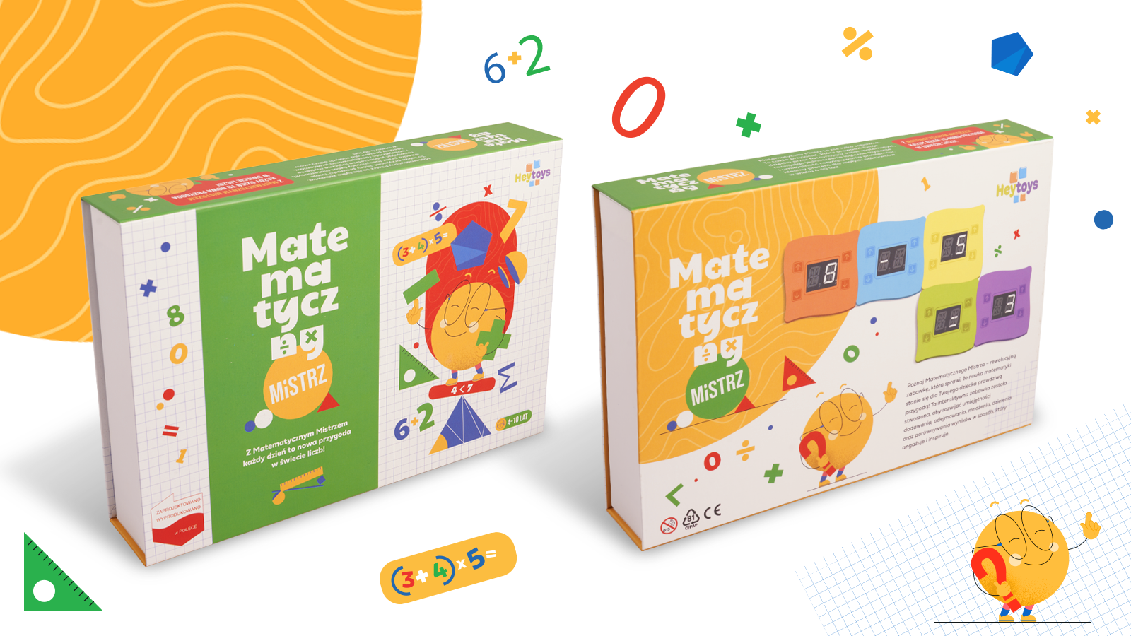 Opakowanie zabawki edukacyjnej dla firmy HeyToys