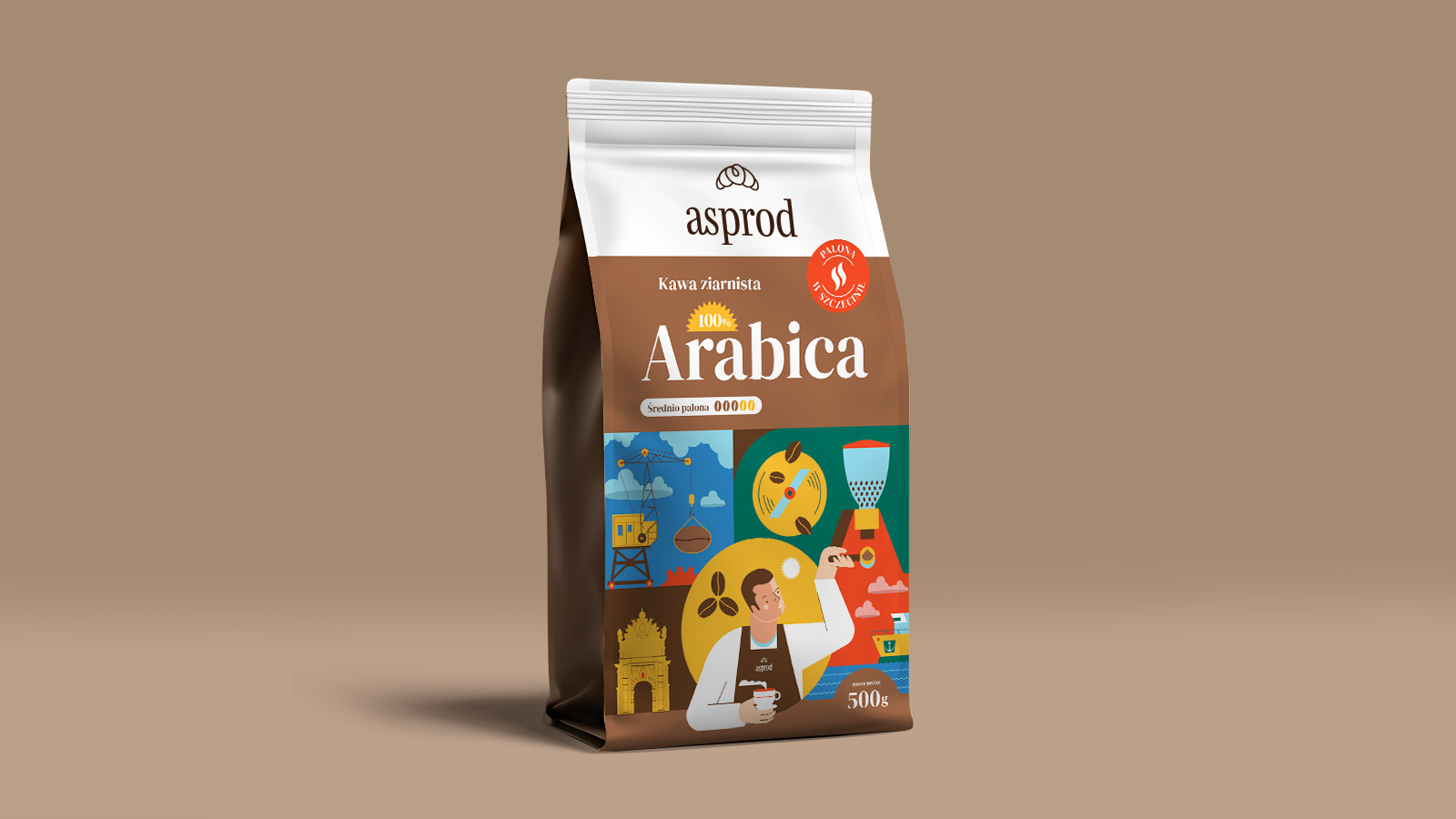 Opakowanie kawy dla firmy Asprod