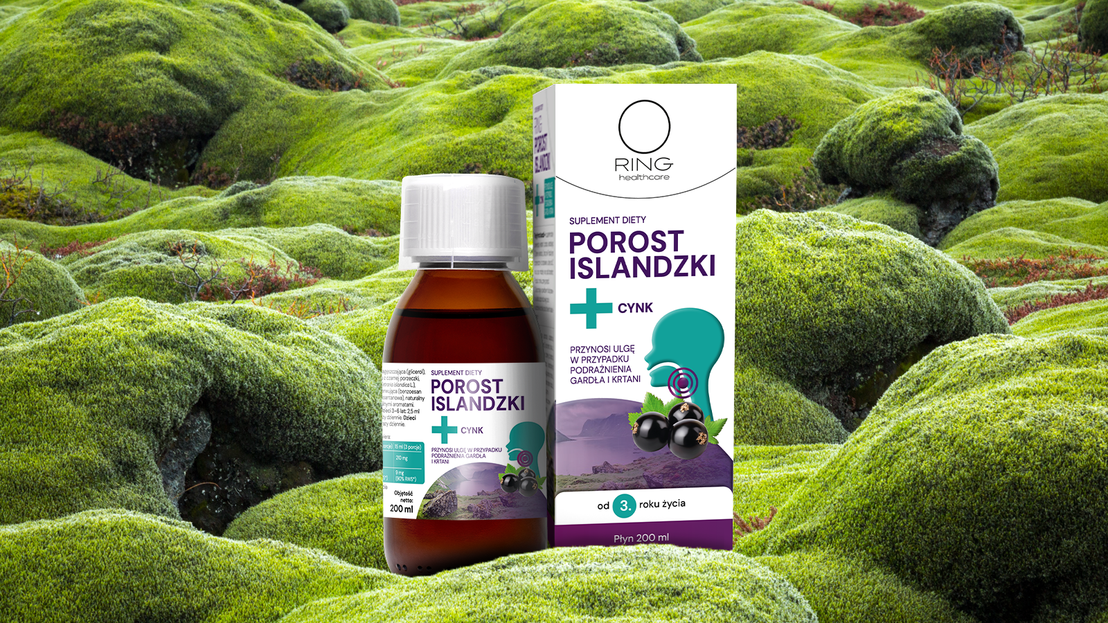 Opakowanie suplementów diety dla firmy Ring Healthcare